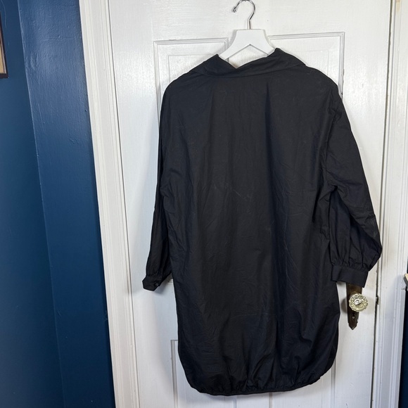 Zara Big Collar Poplin Bubble Hem Dress in Black W2163 Sz S - Picture 11 of 11